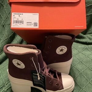 Converse Women's High-Top Platform Sneakers - Dark Brown/Reddish Size on box